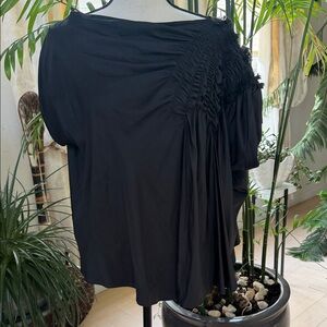 All Saints Black Kala Gathered Top